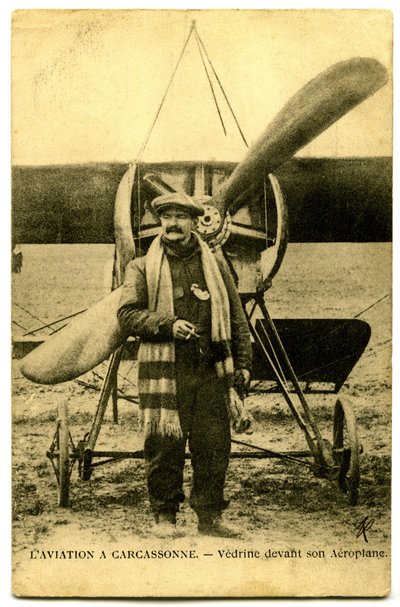 A híres repülő Jules Vedrines alkotó: French Photographer
