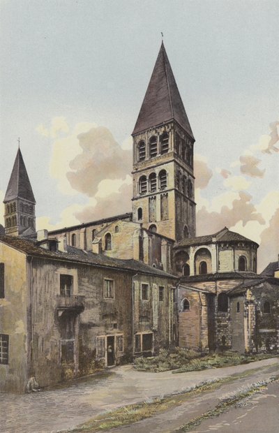 Tournus, templom, harangtorony és apszis alkotó: French Photographer