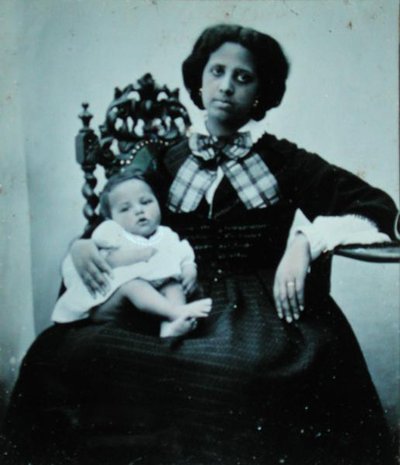 Elysee Reclus felesége (1830-1905), 1860 körül (f/w fotó) alkotó: French Photographer