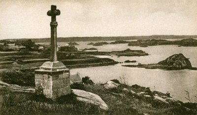 Île de Bréhat: St Michel és a Kerpont szigetek, 20. század eleje (fekete-fehér fotó) alkotó: French Photographer