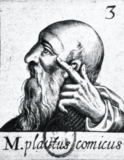 (balról az óramutató járásával megegyező irányba) Horatius portréja (Kr. e. 65-8); Scipio Aemilianus (Africanus Minor) (Kr. e. 185-129) portréja; Plautus portréja (i.e. 254-184 körül) (84908. részlet) alkotó: French School