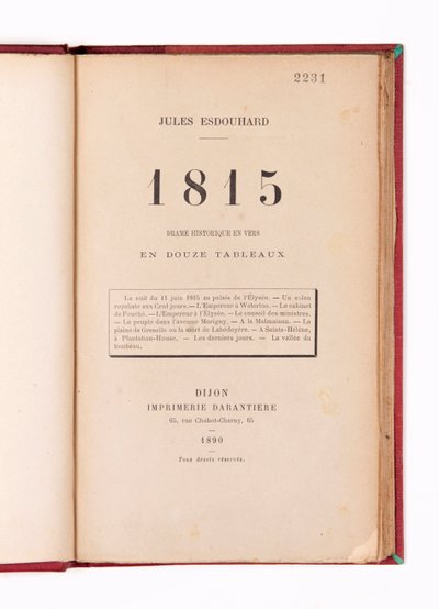 „1815”, Jules Esdouhard alkotó: French School