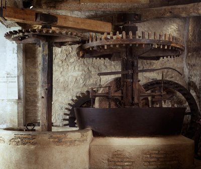 18. századi olívaolaj malom Draguignanban. Közép-Provence-i Művészeti és Népi Hagyományok Múzeuma alkotó: French School