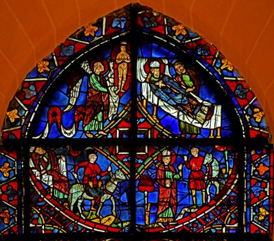 4 panel a St Germain ablakból (w29b) alkotó: French School