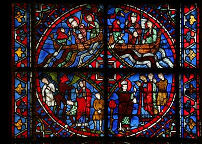 4 panel a St Germain ablakból (w29b) alkotó: French School