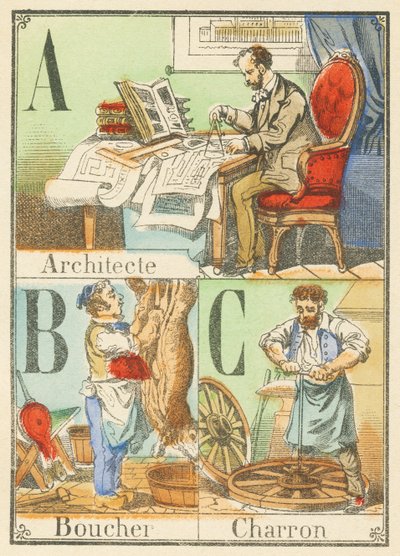 A B C: Építész, hentes, Charron alkotó: French School