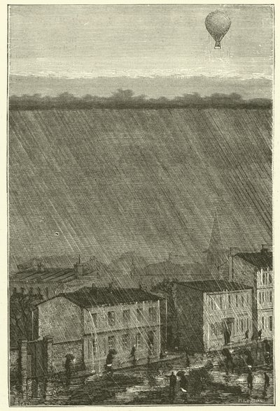 Ein Ballon über dem Regen von French School