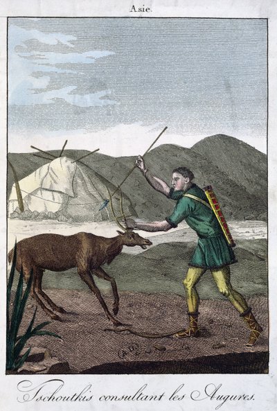 Egy csukcsi sámán az Orákulumban tanácskozik, 1811 alkotó: French School