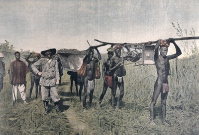 Egy konvoj a Marchand-i küldetésben 1898-ban, a Le Petit Journalból, 1899 alkotó: French School