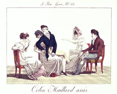 Colin-Maillard játéka (Blind Mans Buff), 1810-20 körül alkotó: French School