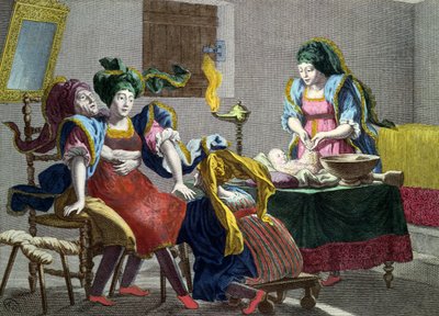 Egy görög nő a szigetországból szül, 18. század 2. fele alkotó: French School