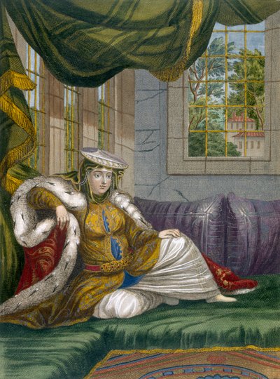 Egy zsidó nő ünnepi ruhában, 1708 körül alkotó: French School