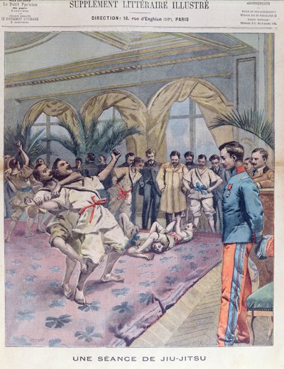 Jiu-Jitsu ülés Franciaországban, illusztráció a Le Petit Parisienből, 1905 alkotó: French School