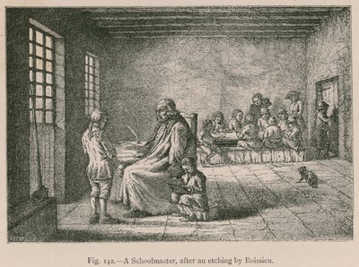 Iskolamester, Boissieu rézkarca után alkotó: French School