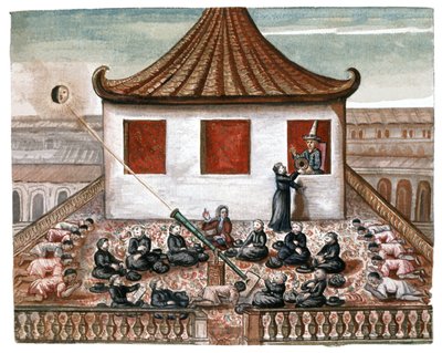 Napfogyatkozás Sziámban, 1700 körül (akvarell) alkotó: French School