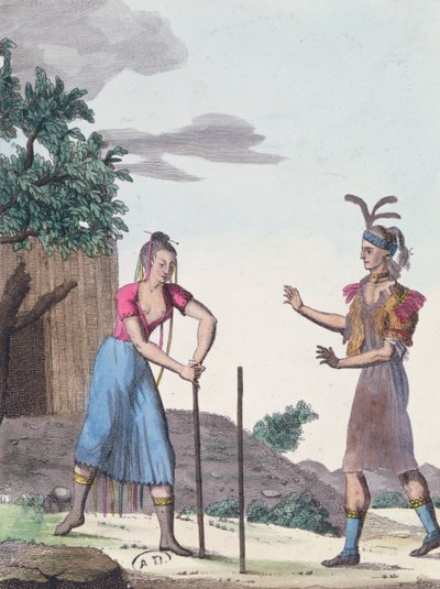 Házassági szertartás a Creek-i indiánokkal, 1811 körül alkotó: French School