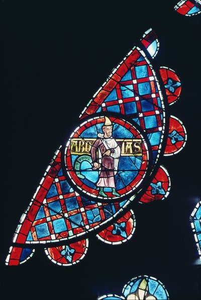 Próféta, részlet az északi rózsaablakból, 1223 körül alkotó: French School
