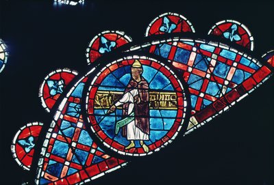 Próféta, részlet az északi rózsaablakból, 1223 körül alkotó: French School