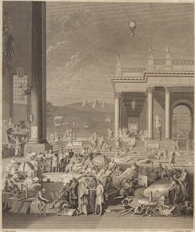 Jelenet az Encyclopaedia Britannicához alkotó: French School