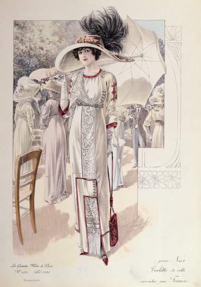 Városi ruha, a Les Grandes Modes de Paristól alkotó: French School