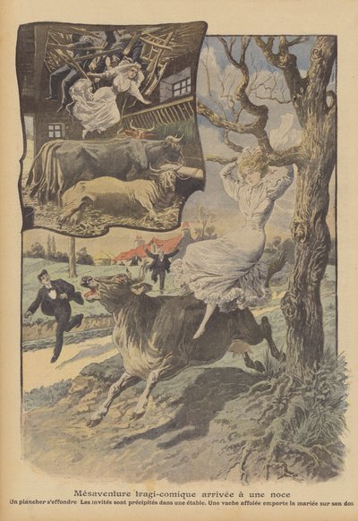 Tragikomikus esküvői szerencsétlenség (színes litó) alkotó: French School