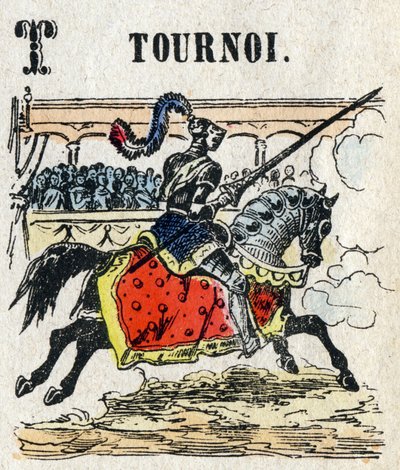 Abecedary. T betű versenyként. Kis enciklopédikus ábécé, népszerű sorozat. Epinális képalkotás, 19. század vége alkotó: French School