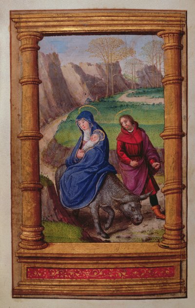 Adja hozzá a 35214 f.72v repülést Egyiptomba, a párizsi órák könyvéből alkotó: French School