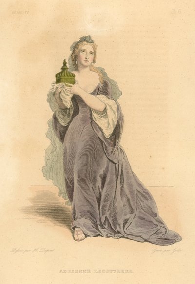 Adrienne Lecouvreur (színes metszet) alkotó: French School