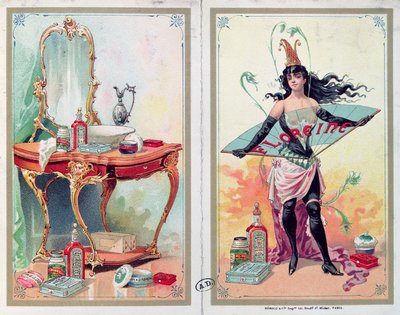 Floreine kozmetikumok hirdetése, 1900 körül alkotó: French School