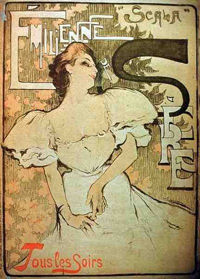 A "Scala" reklámja, Emilienne de Sere főszereplésével (színes litó) alkotó: French School