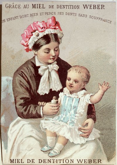 Weber fogászati gél hirdetése, 1880-90 körül alkotó: French School