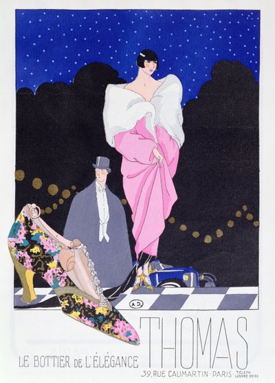 Thomas csizmadia reklámja az Art-Gout-Beaute divatmagazinból, 1924 alkotó: French School