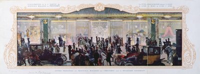 Reklám új épületek megnyitására a párizsi Printemps áruházban, 1910 alkotó: French School