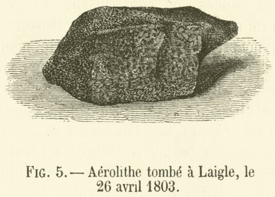 Aerolithe vízesés Laigle-ben, 1803. április 26. (metszet) alkotó: French School