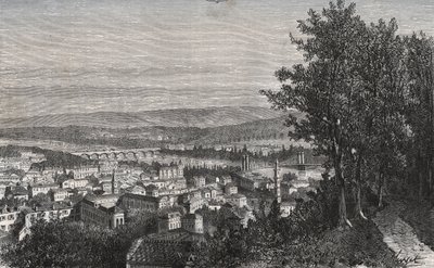 Agen – Lot-et-Garonne – V.A. Malt-Brown „La France illustrée: földrajz, történelem, statisztikai közigazgatás” című metszete. 1884 alkotó: French School