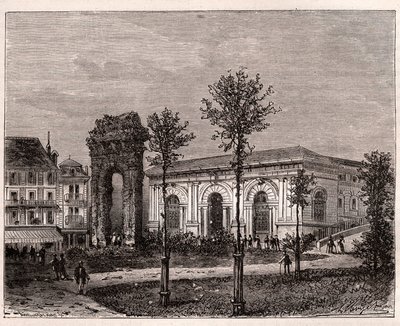 Aix les bains – Aix-les-Bains – Savoy – Campanus román kori íve – V.A. Malt-Brown „La France illustrée: földrajz, történelem, statisztikai igazgatás” című metszete. 1884 alkotó: French School