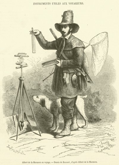 Albert de la Marmora egy utazáson (metszet) alkotó: French School