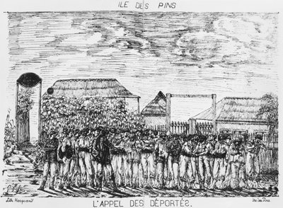Album of the Isle of Pines, Roll call of the Deportees, 1878-79 alkotó: French School
