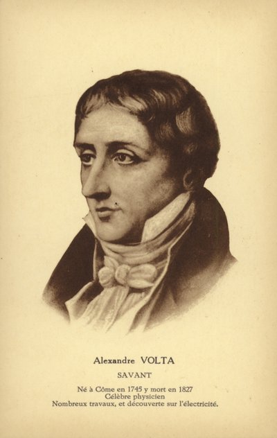 Alessandro Volta (1745-1827), olasz fizikus (litho) alkotó: French School