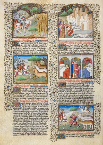 „Alexander blemmyae...”, illusztráció a „Shrewsbury Talbot Book of Romances”-ből, 1445 körül (tinta és színes pergamen) alkotó: French School