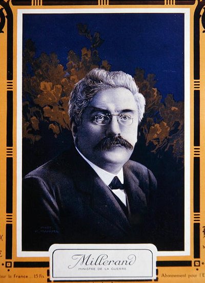 Alexandre Millerand hadügyminiszter 1915-ben (színes litó) alkotó: French School