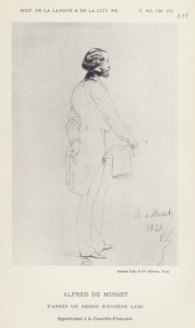 Alfred De Musset (litho) alkotó: French School