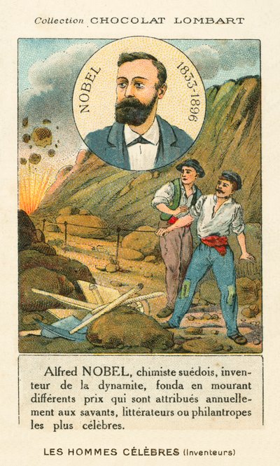Alfred Nobel, svéd vegyész és iparos, aki feltalálta a dinamitot alkotó: French School