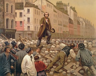 Alphonse Baudin a Faubourg Saint-Antoine barikádján, 1851. december 3. alkotó: French School