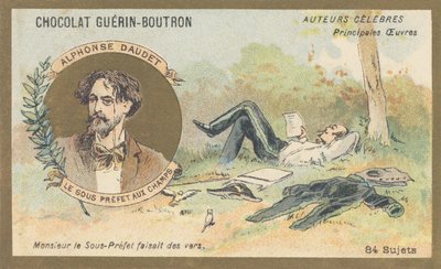 Alphonse Daudet (1840-1897), francia író és drámaíró, a „Le sous-prefet aux champs” prózai ballada (1866) szerzője alkotó: French School