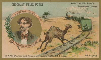 Alphonse Daudet és egy jelenet a Tartarin de Tarasconból alkotó: French School
