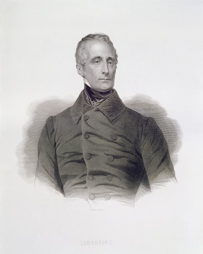 Alphonse de Lamartine, vésette Pierre Pelee (1801-71) alkotó: French School