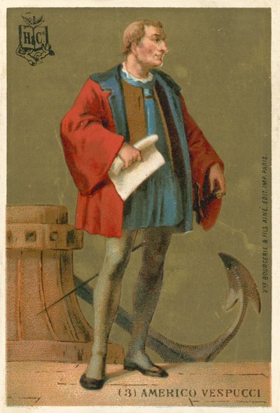 Amerigo Vespucci, olasz navigátor alkotó: French School