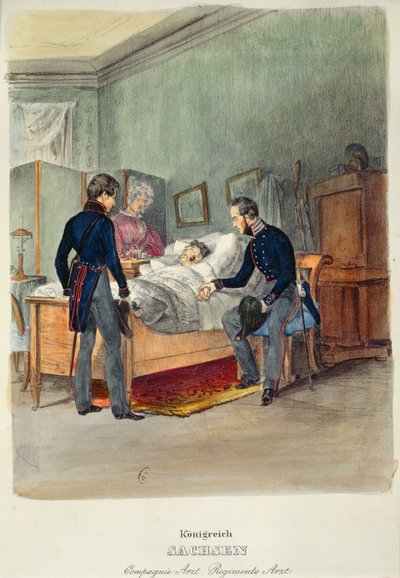 Egy katonaorvos a Szász Királyságban, 1840 körül alkotó: French School