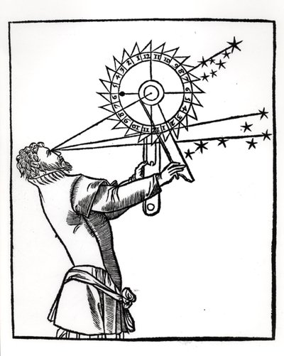 Egy asztrolábium, Petrus Apianus (1495-1552) Cosmographia illusztrációja, Párizsban Vivant Gualtherot, 1551 Vivant alkotó: French School